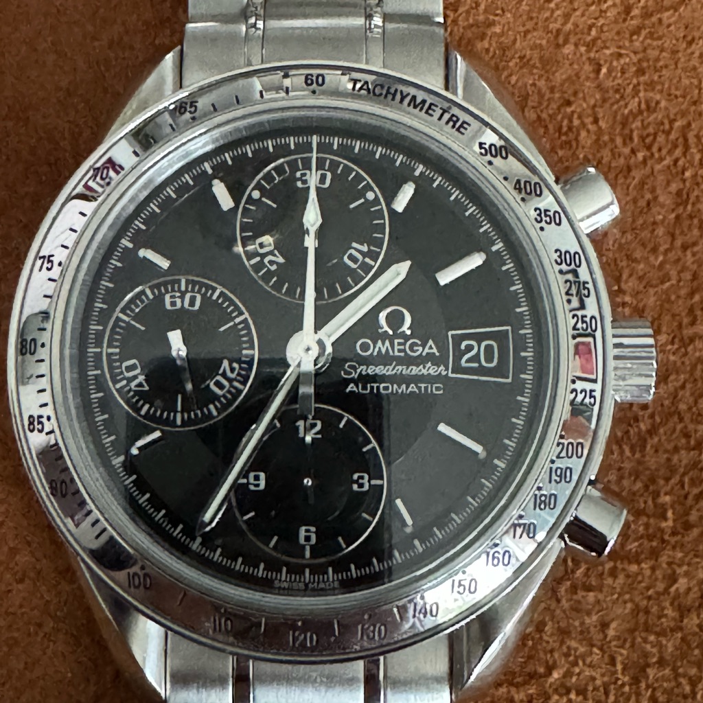 1998 Omega Speedmaster Chronograph With Black Dial
